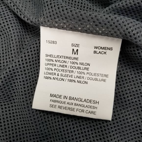 Woolrich Black Gray Zip Up Coat Jacket Lined Pockets Excellent Size M - Picture 8 of 8